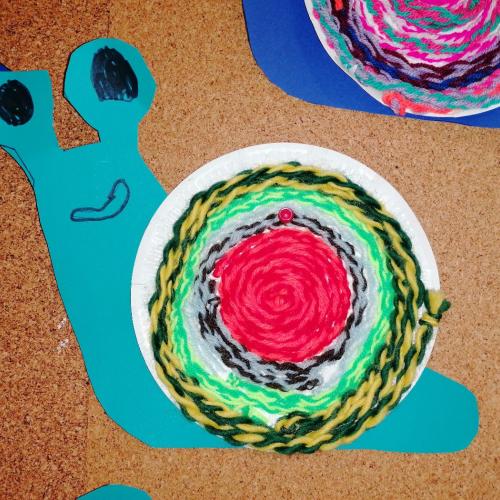 Schnecke auf Luftmaschenschnüren2