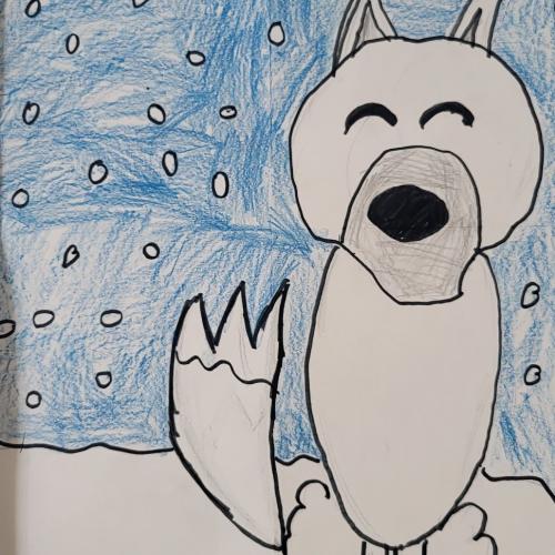 Hunde im Schneesturm