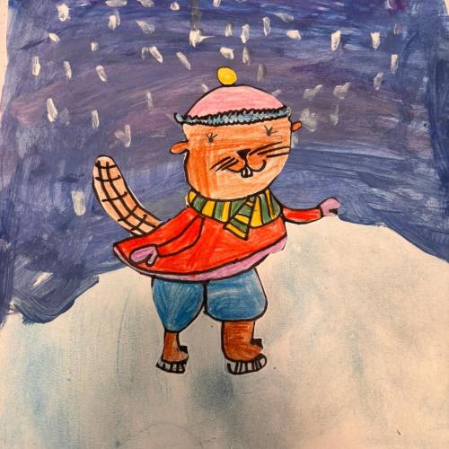 Tiere beim Eislaufen1